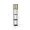 Homeroots Floor Lamp with Black Wood Finish Storage Shelves 372524 - alternate 3